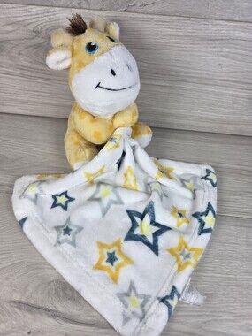 Little Beginnings Plush Giraffe Lovey Blanket Star Print SU18